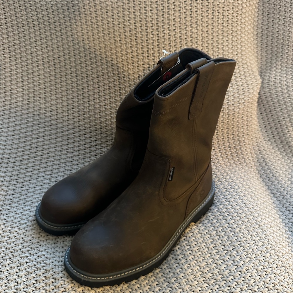 Wolverine Men Floorhand Waterproof Steel-Toe Size 10 Wellington Work Boots New